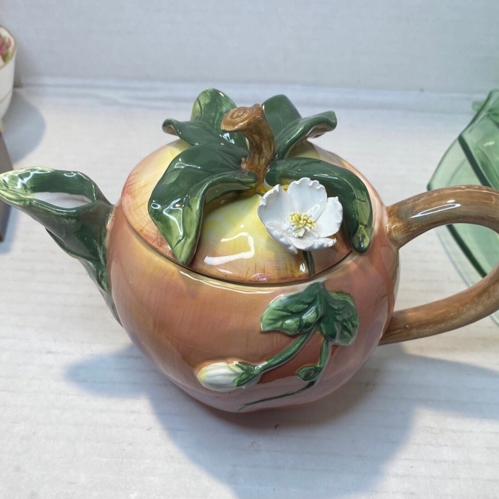 Ambiance Collection handpainted apple teapot